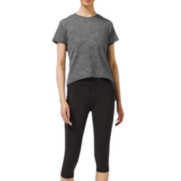 Lululemon Train to Be Short Sleeve Dot Camo Rhino Grey Black Size S - Picture 3 of 6